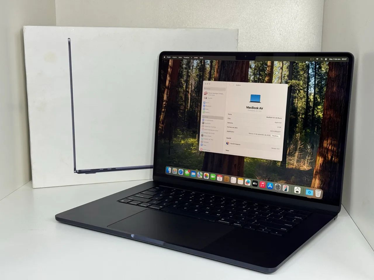 MacBook Air M2 15 | 8GB RAM | 512GB SSD | Garantia e AppleCare+