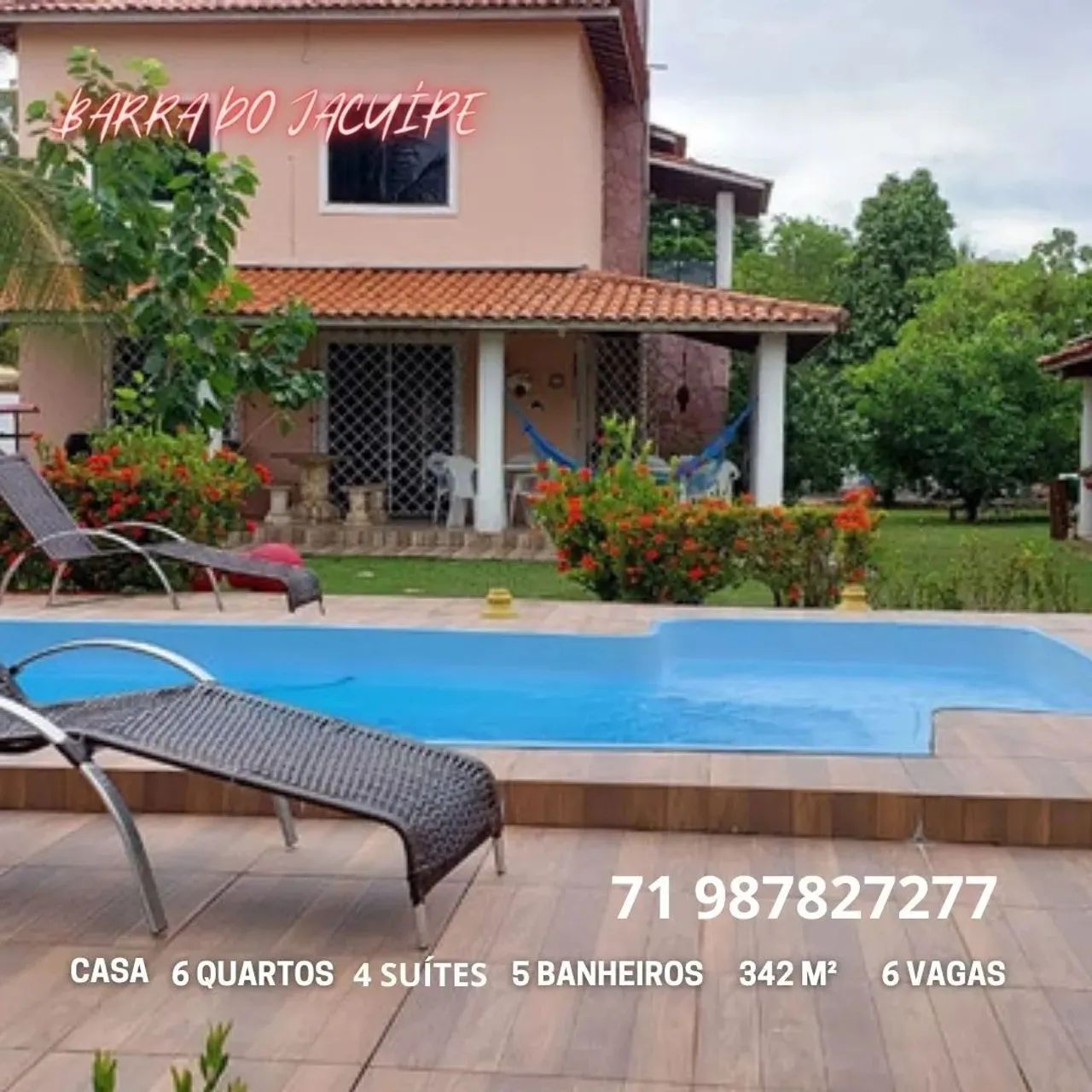 Excelente casa em condomínio, possuindo 342 metros quadrados com 6 quartos
