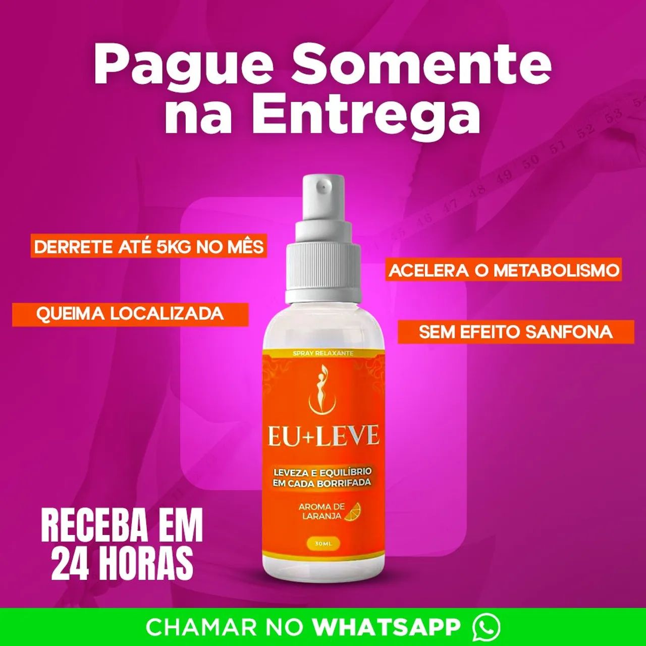EU+LEVE - Spray Relaxante para Emagrecer - 30ml - Foto 2