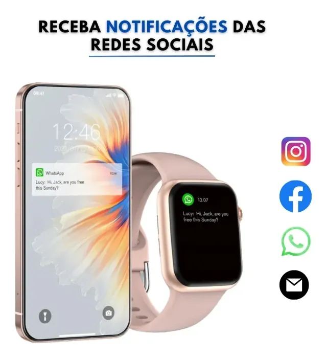 Smartwatch Basik Watch X Pro - Relógio de pulso digital - Foto 5