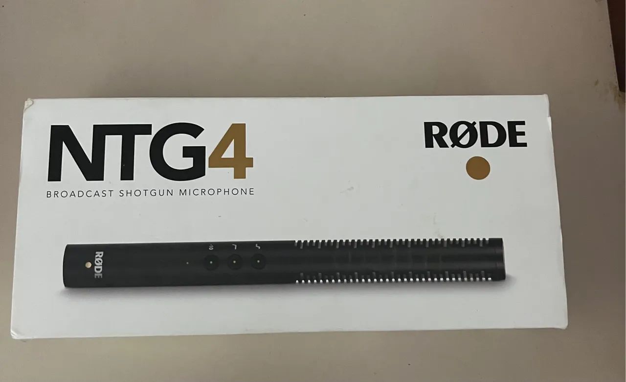 Microfone Shotgun Rode NTG4 Supercardióide Condensador Phantom NOVO