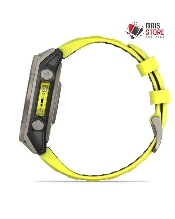 Relógio Garmin Fenix 8 47mm Solar Sapphire - Yellow 01002906-20 - Novos Lacrado - Foto 5