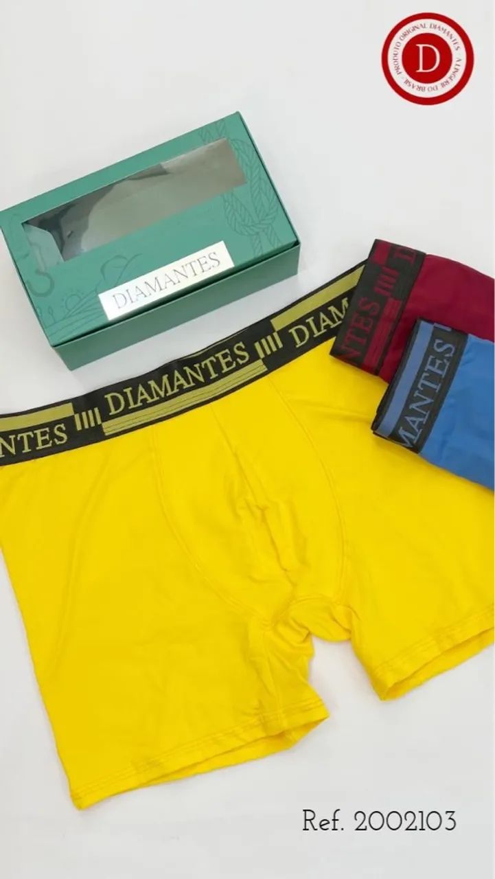Cueca Boxer Diamantes - Conforto e Estilo!