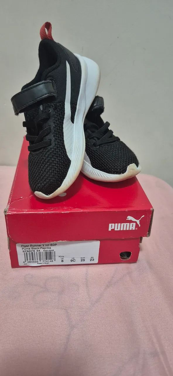 Tênis Puma preto/branco n°23 unissex