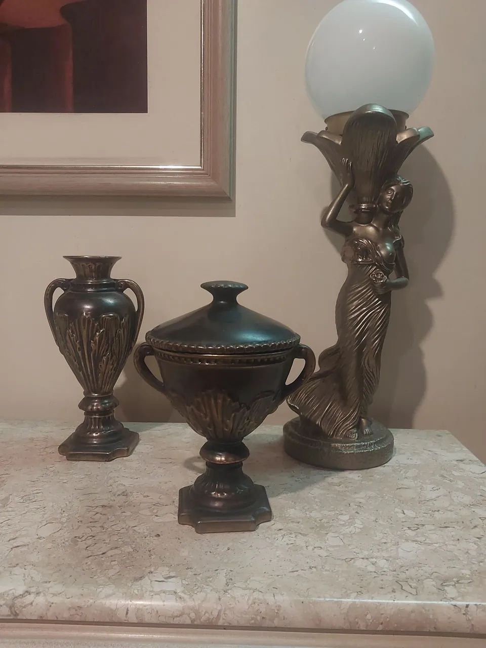 Conjunto de abajour e peças decorativas - Foto 2