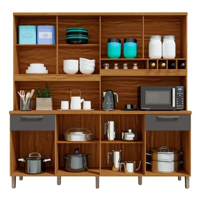 "Elegância e Durabilidade: Cozinha Compacta Cabernet Prime em MDF com Design Funcional" - Foto 5