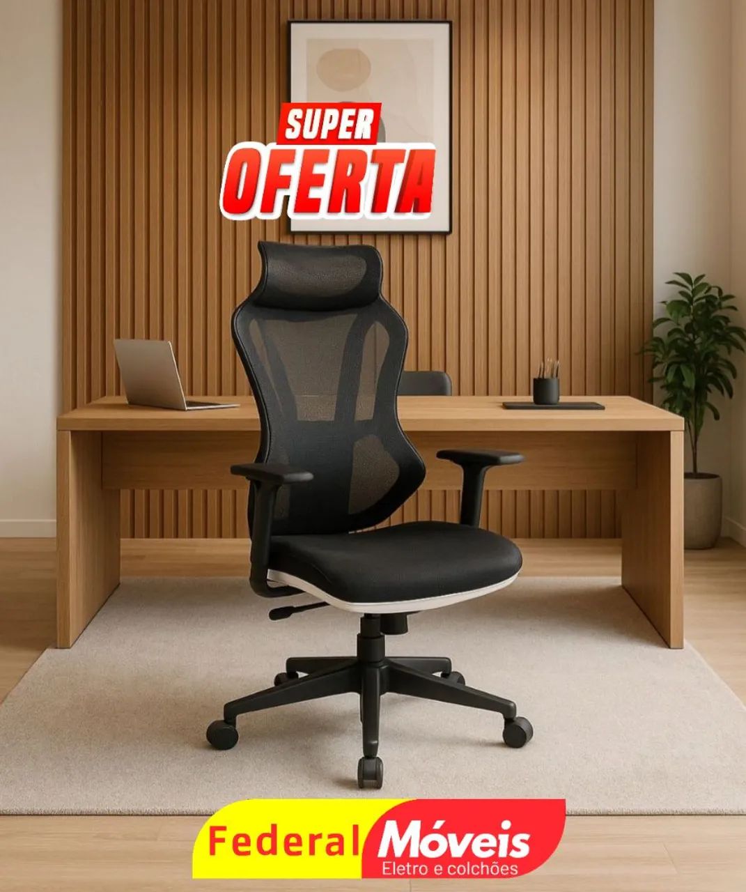 Cadeira Giratória Gamer Vizon - Ideal para longas horas de jogo ou trabalho!