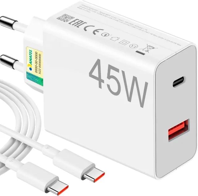 Carregador Universal Super Turbo 45W - 2 Saídas USB-C e USB-A, iphone 15 e 16 e android - Foto 6