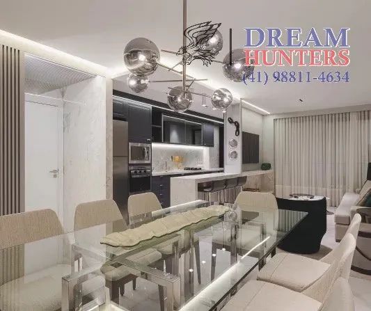 Apartamento NOVO de 99.62m² no bairro Cabral, com 3 quartos (1 suíte), 3 banheiros e 2 vag