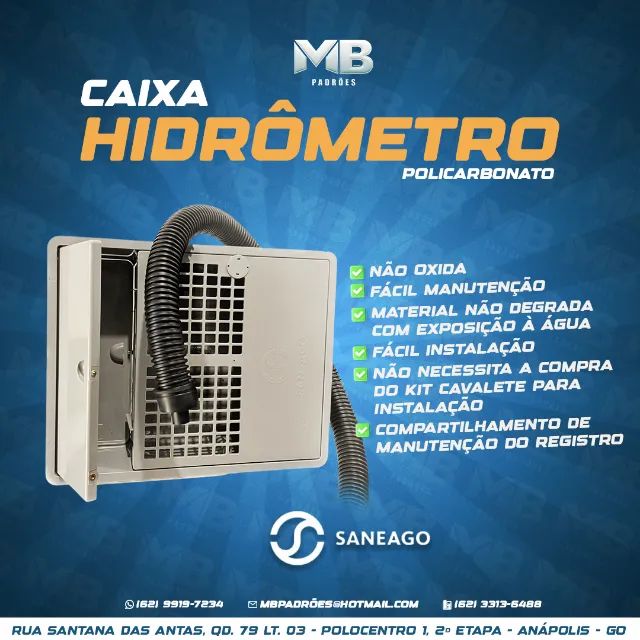 Caixa de hidrometro saneago novo modelo 