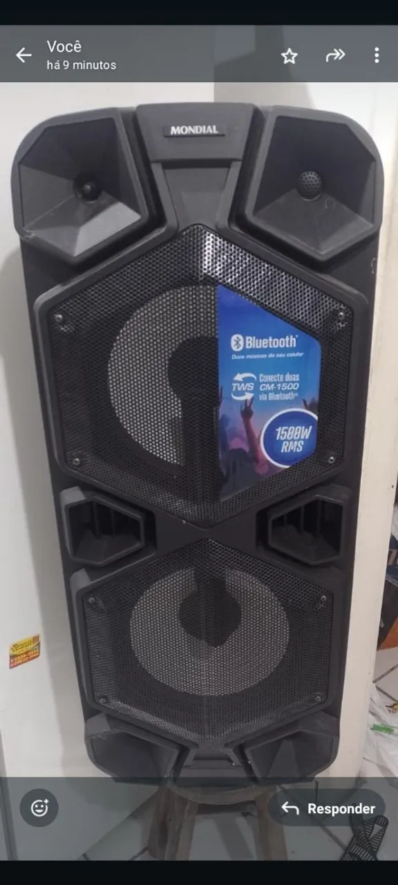 Caixa de som Mondial CM-1500 Bluetooth 1500w RMS