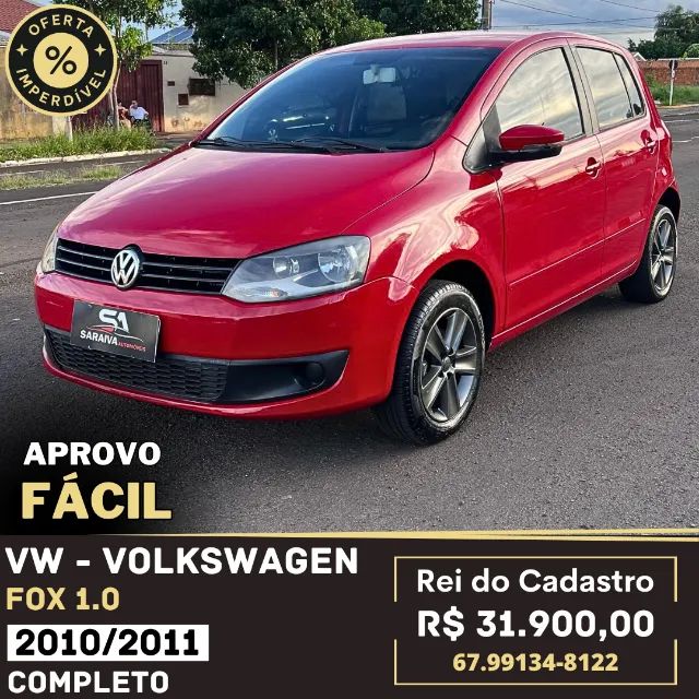 Fox 1.0 2010/2011 - Completo - R$ 31.900,00 - Aprovo Fácil - Ent. 4.000,00 + 48X