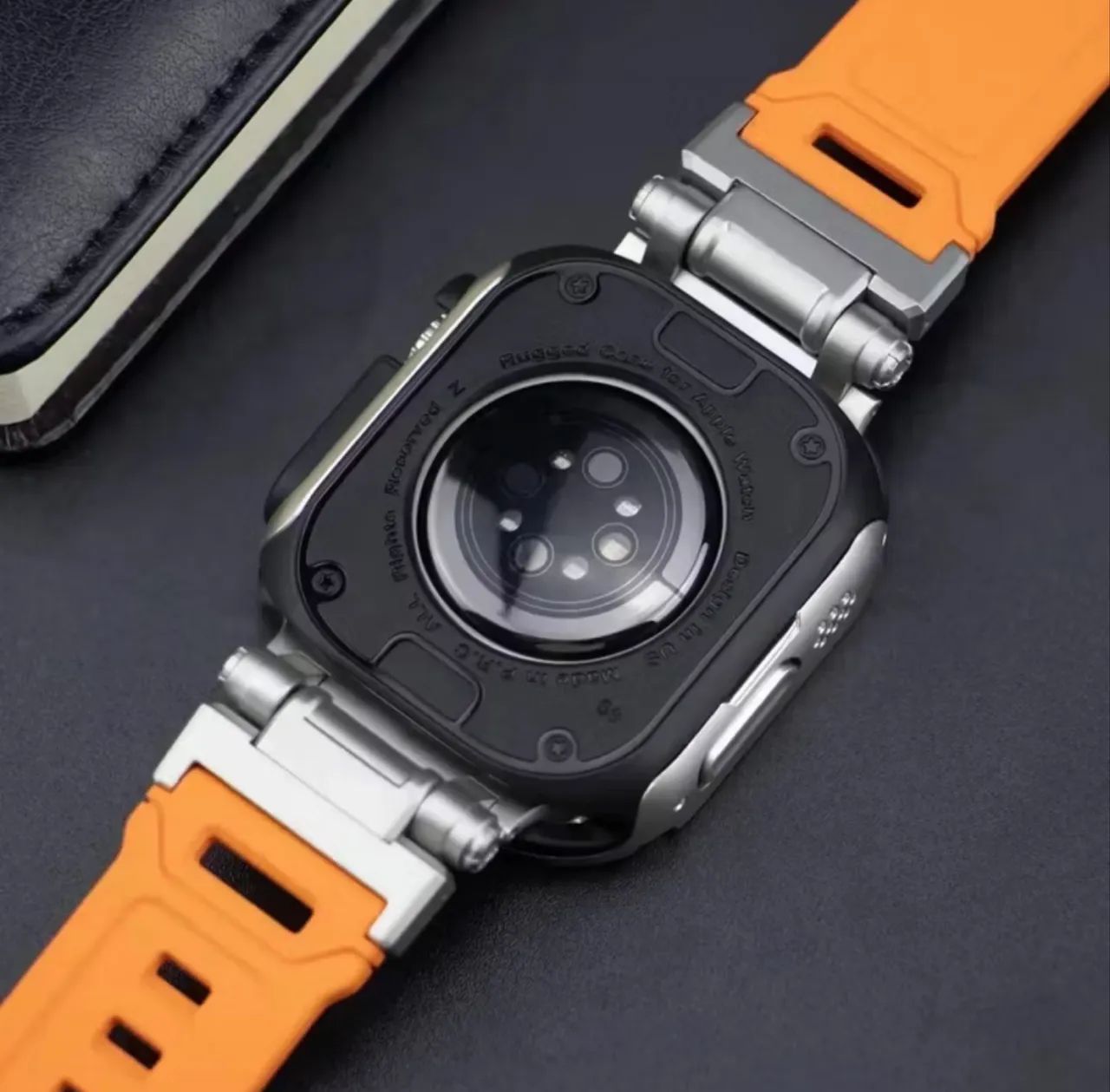 Pulseira de aço Fivela De Silicone para Apple Watch - Foto 6