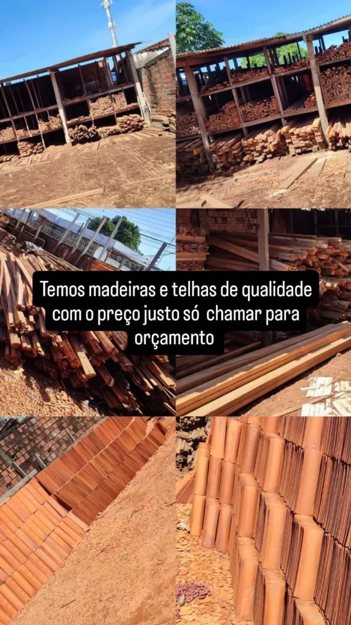 Madeira para telhado e telhas