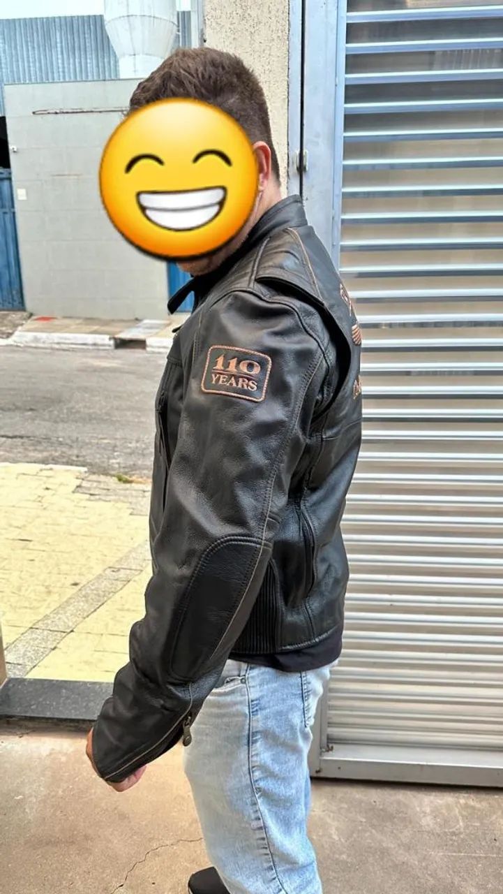 Jaqueta de Couro HARLEY DAVIDSON - Estilo Motoqueiro - Foto 3