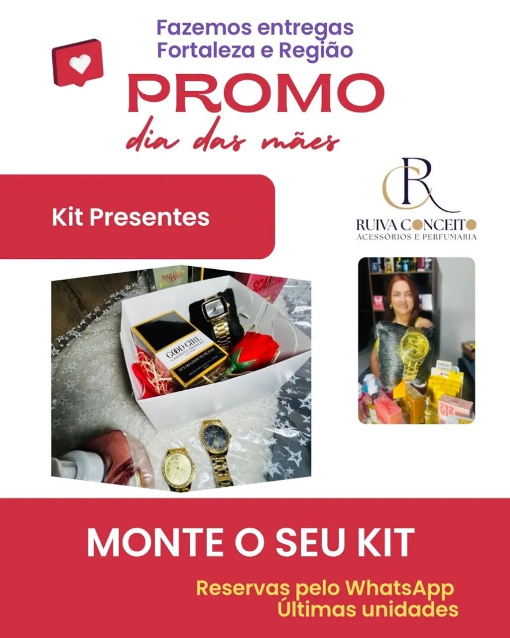 Kit Presente Dia das Mães - 02 Perfumes + Rimel + Sabonete + Gel Hidratante - Foto 5
