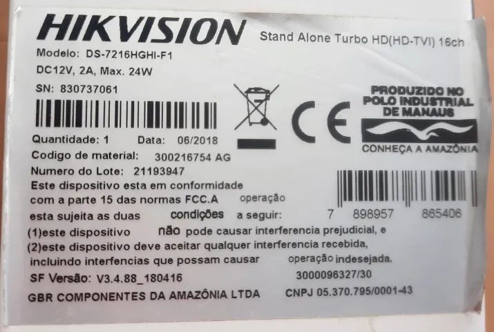 Gravador Dvr 16 Canais Hd Ds-7216hghi-f1n Hikvision - Foto 4
