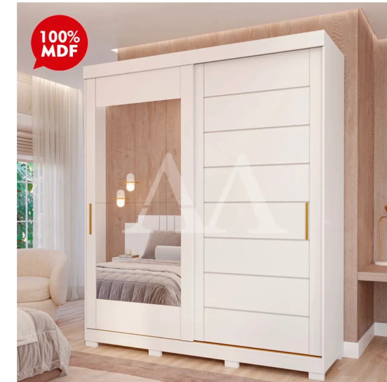 Guarda-Roupa de Casal com Espelho e Design Moderno/ Oferta Imperdível