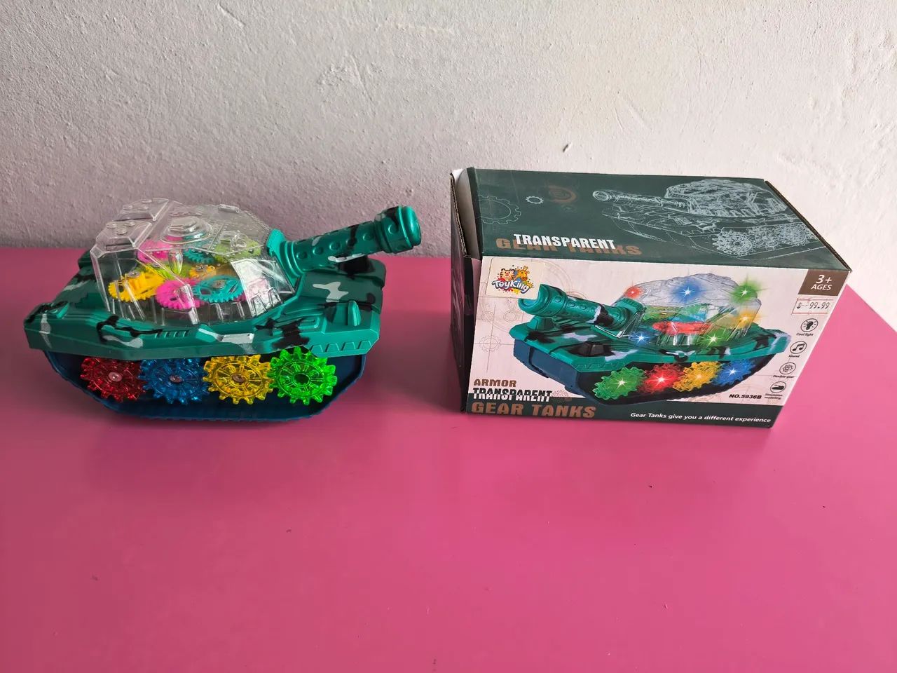 Tanque de Brinquedo com Engrenagens Coloridas - Foto 4