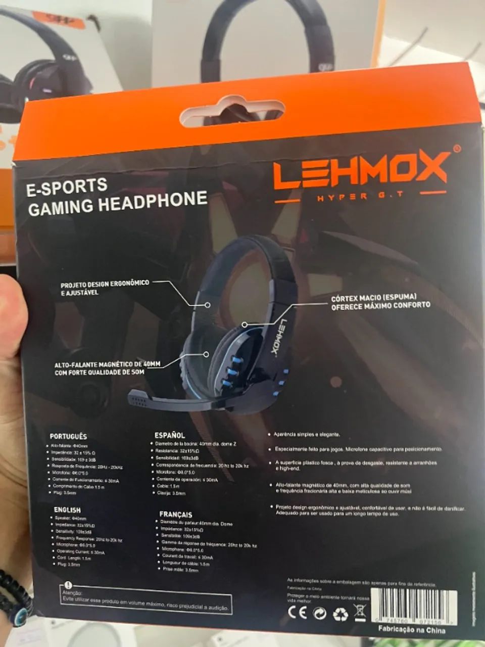 Headset LEHMOX LEF-1020 para Gamers - Fone e microfone - Foto 2