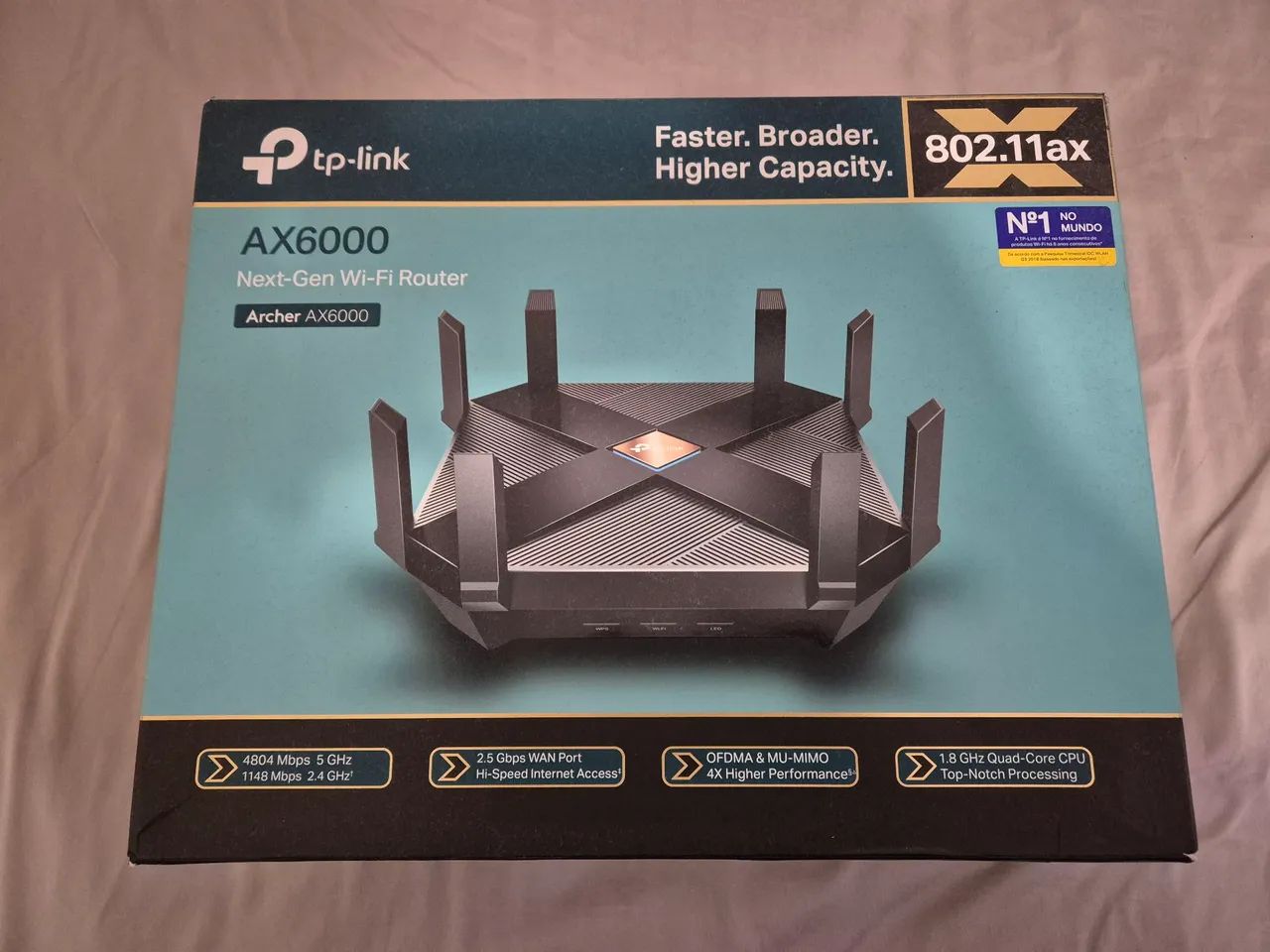 Roteador Wi-Fi 6 TP-link Ax6000 8 Antenas  - Foto 4