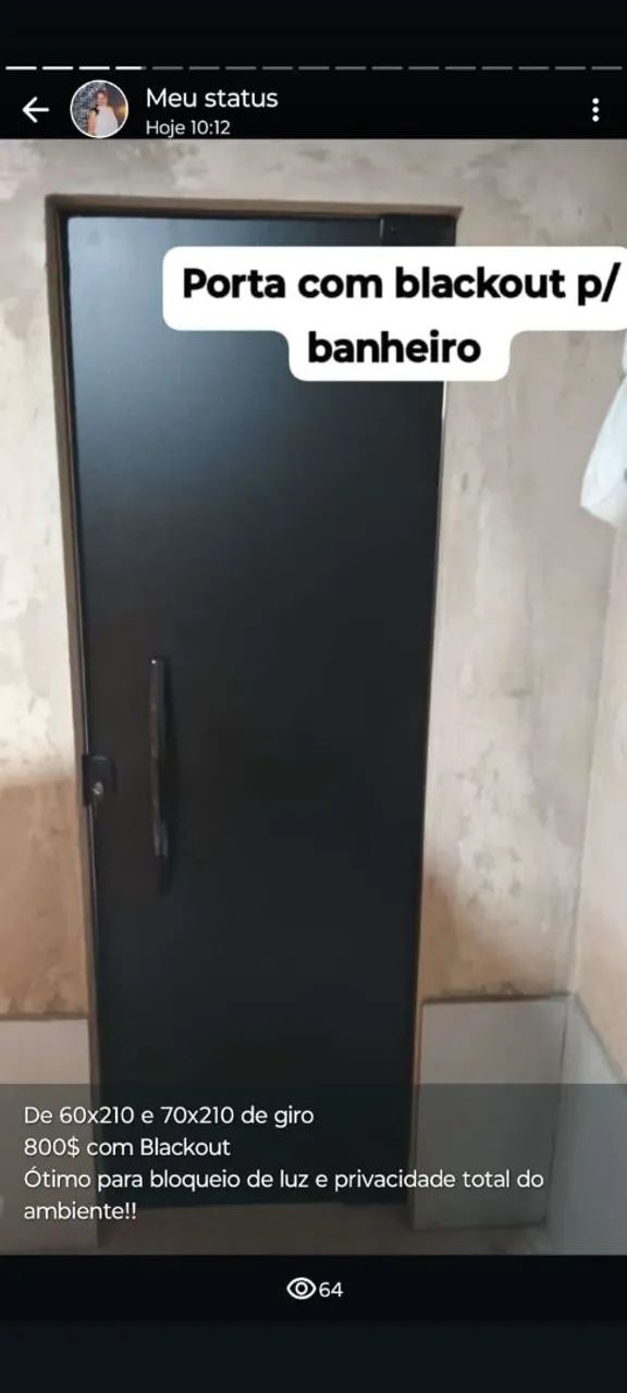 Porta de Vidro Temperado com película para banheiro  - Foto 4