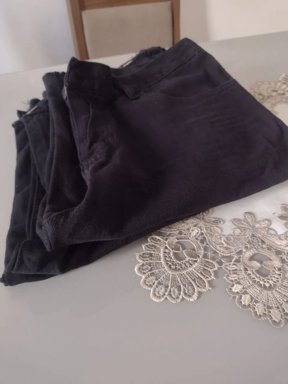 Bermudas Jeans Preta - Foto 2