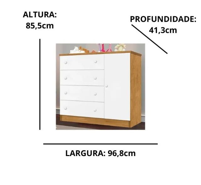 Cômoda infantil Laiza - Nova direito da fábrica - FAZEMOS ENTREGA - Foto 3