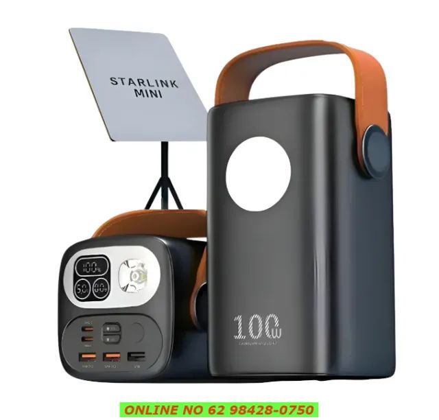 Carregador Power Bank 60.000mah Portatil Starlink 100w Turbo celular 