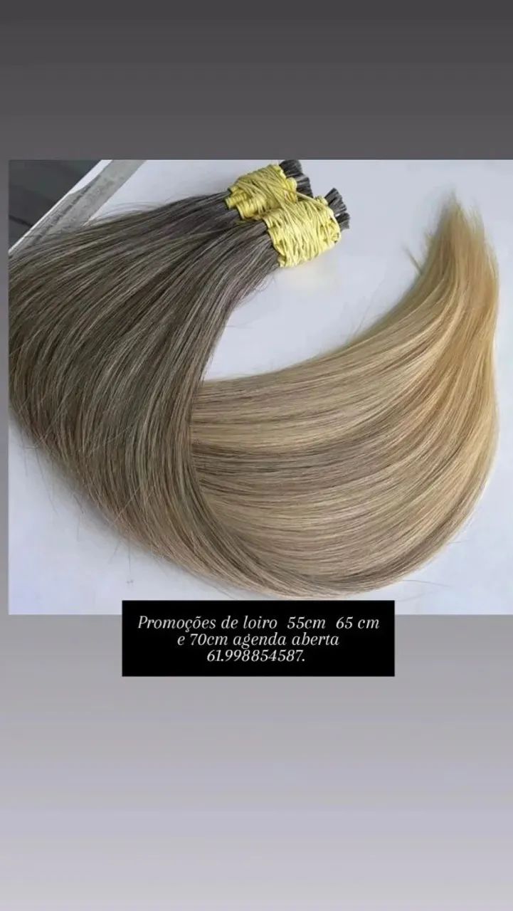 Promoção de cabelo humano loiro mesclado - Foto 3
