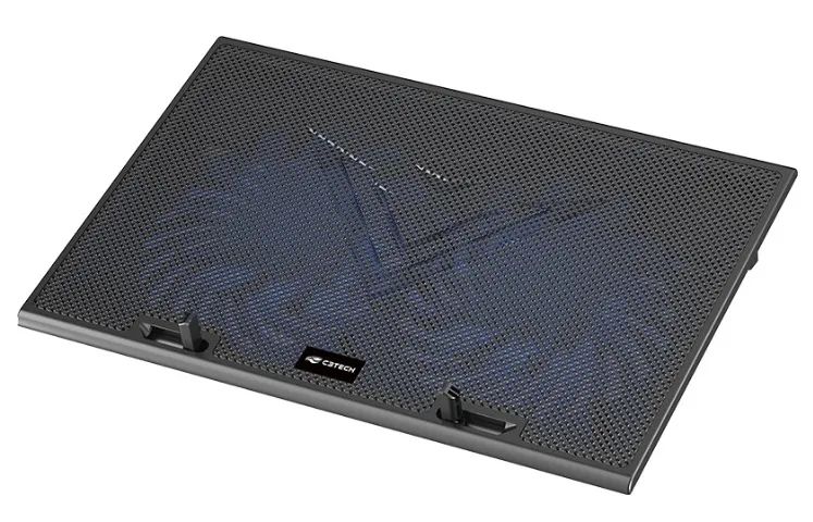 BASE PARA NOTEBOOK ATÉ 17,3" C3TECH NBC-80BK 2 COOLER 15CM LED AZUL - Foto 2