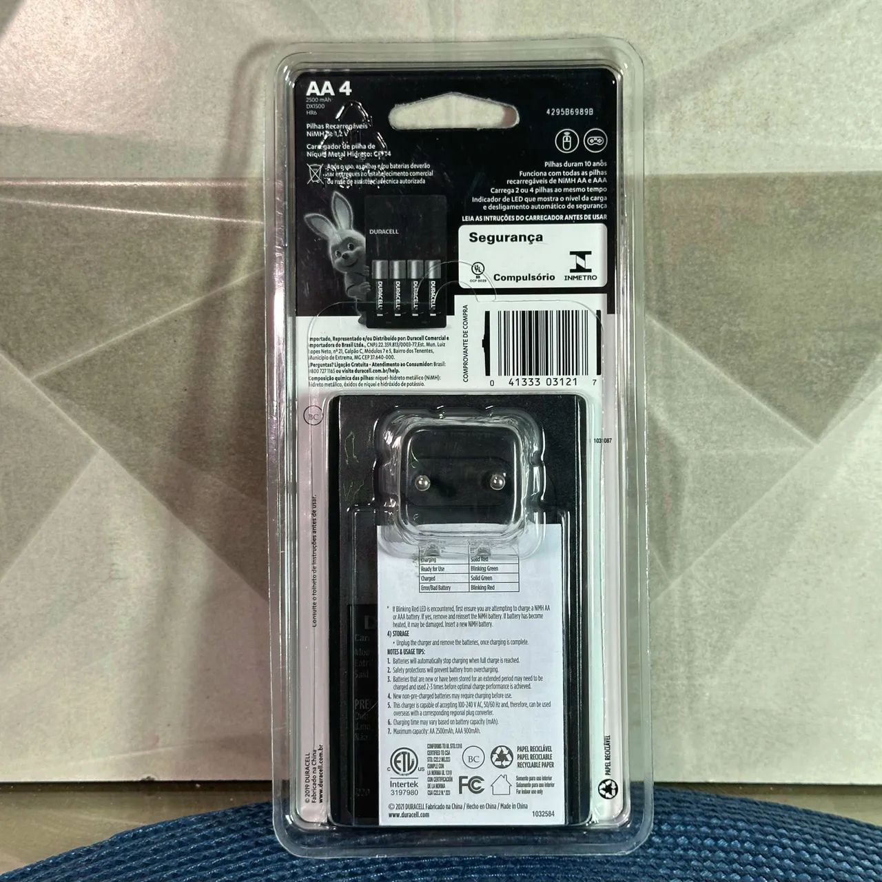 Kit Carregador de Pilhas Recarregáveis com 4 Pilhas Duracell - Foto 5