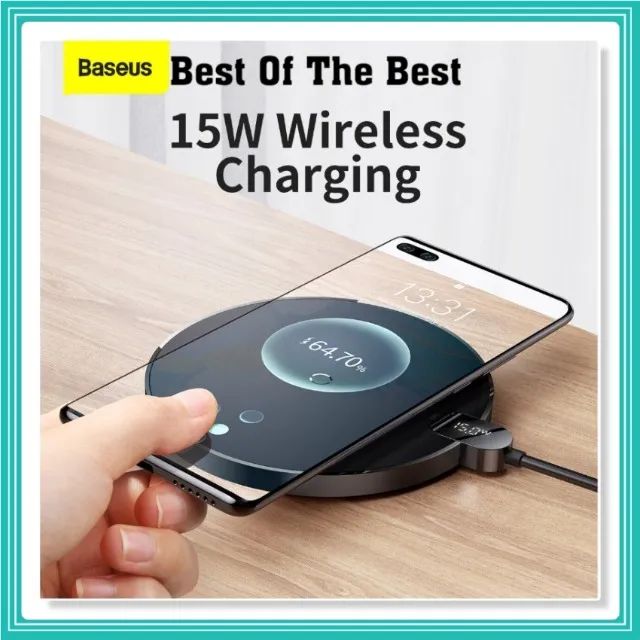 Baseus Digital LED Display Gen 2 Wireless Charger 15W Para iPHONE Samsung