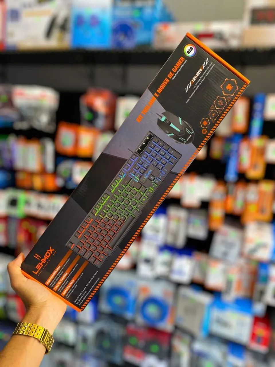KIT TECLADO E MOUSE GAMER RGB LEHMOX LEY-2074 - Foto 5