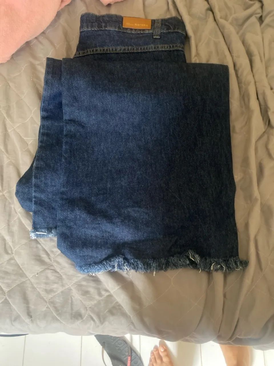 Calça Jeans Wide Leg com Detalhe de Franja - Foto 2