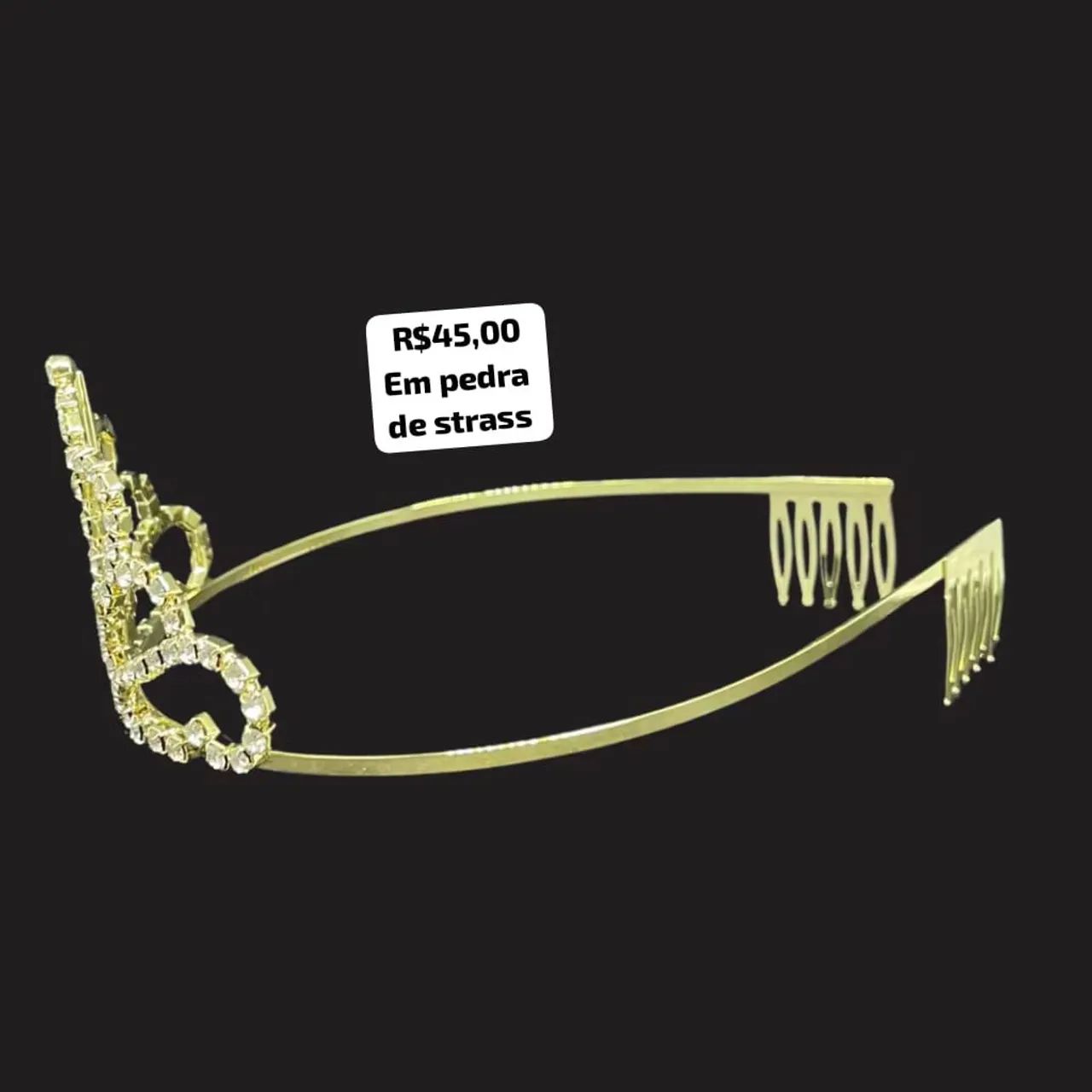 Tiara Coroa Strass - R$45,00 - Foto 4
