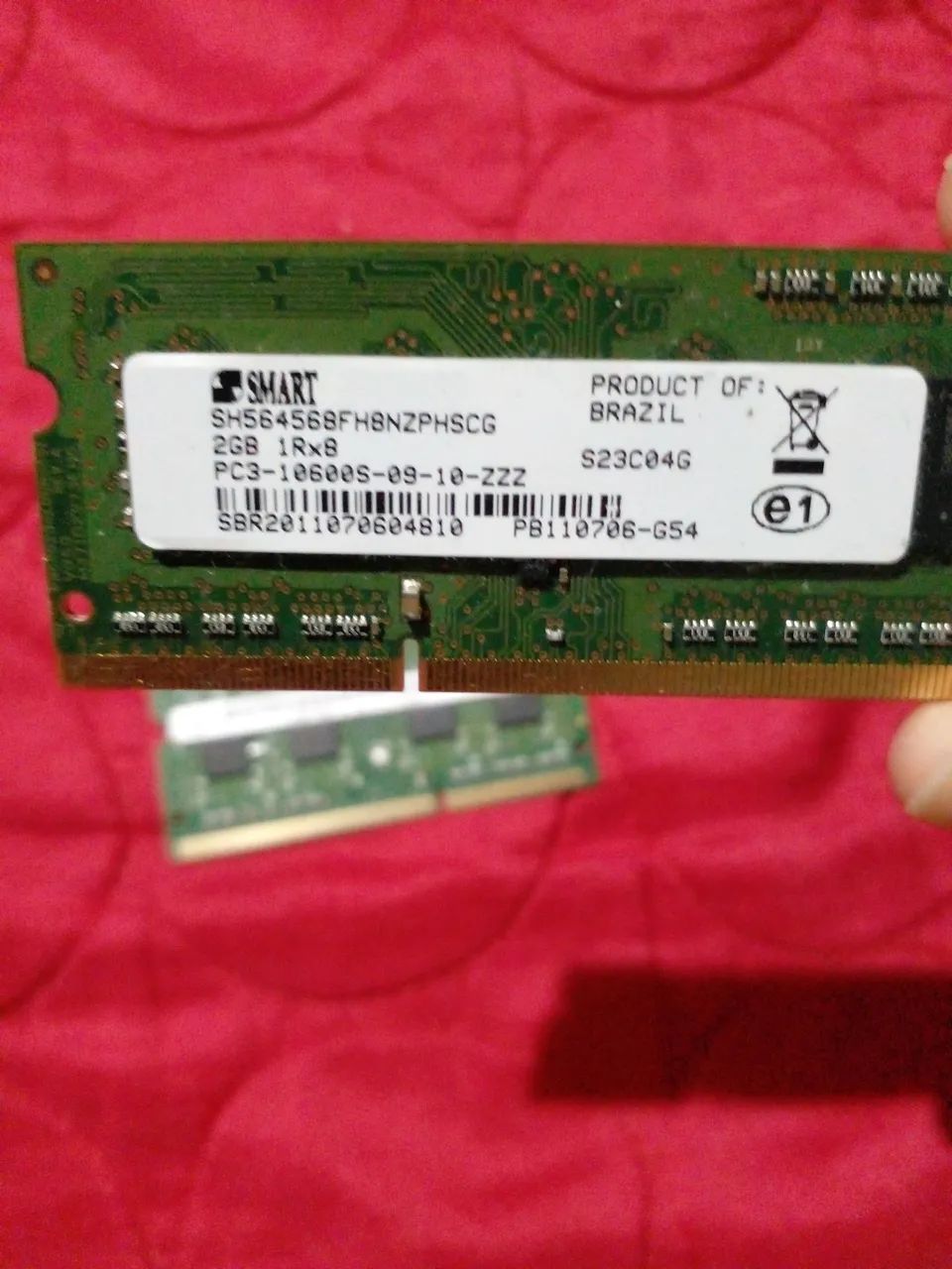 Memória RAM notebook 4GB DDR3 PC3-10600S = 2x2gb - Foto 2