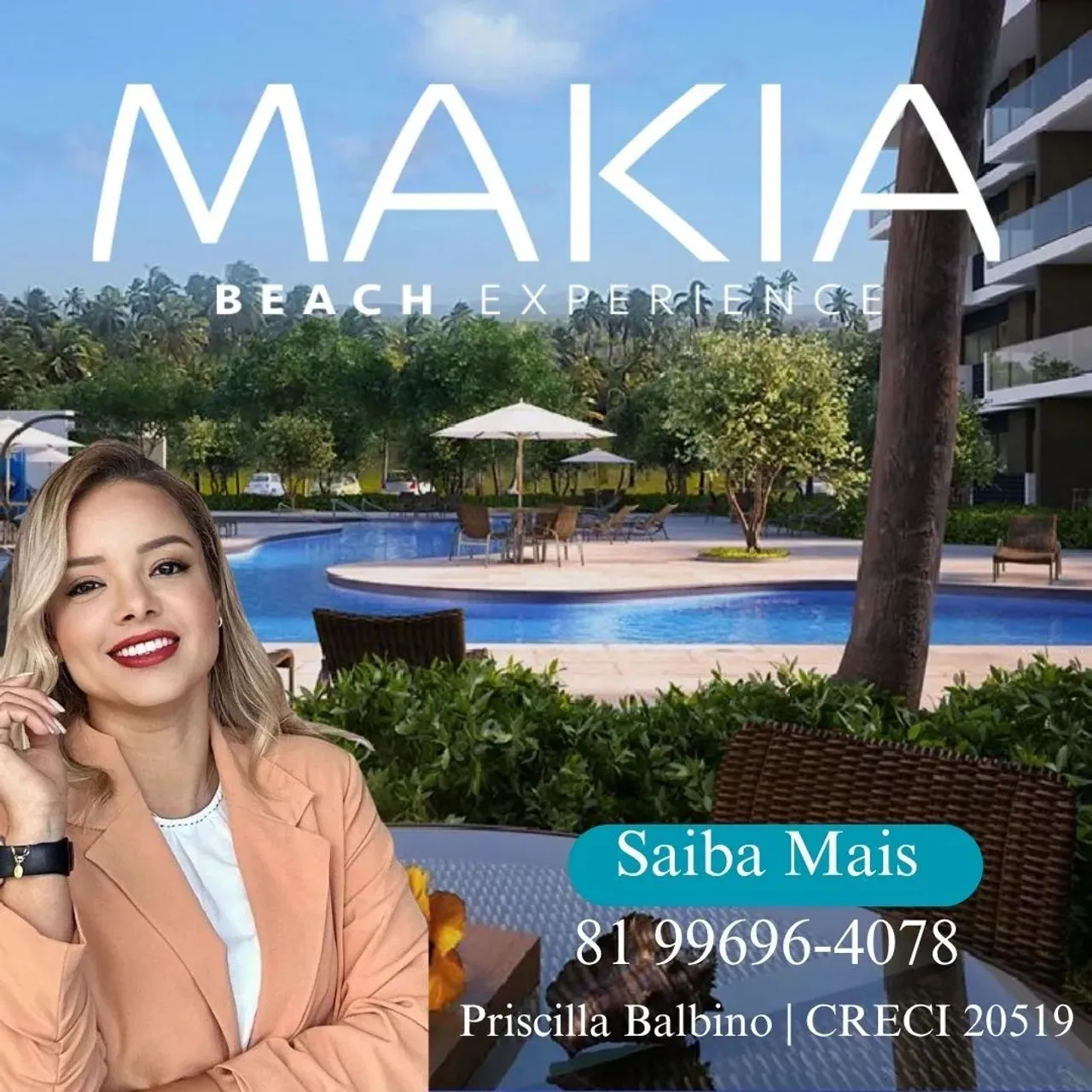 Flats em Porto de Galinhas Studio 29m² Malia Beach - Pronto para Alugar ou Curtir!