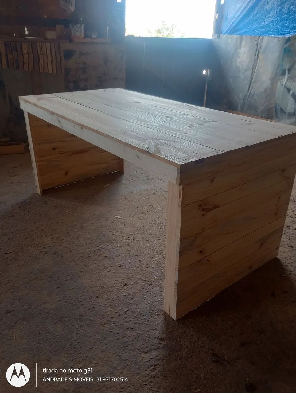 Conjunto Mesa e Banco de Madeira - Rústico e charmoso - Foto 4