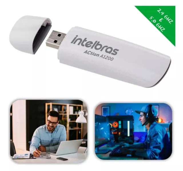 Adaptador Intelbras Usb Wireless Dual Band Action A1200