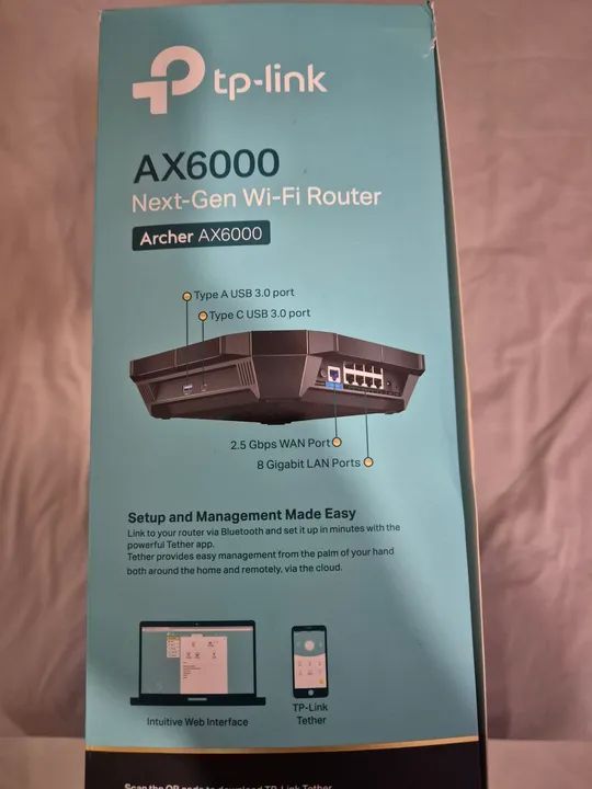 Roteador Wi-Fi 6 TP-link Ax6000 8 Antenas  - Foto 6