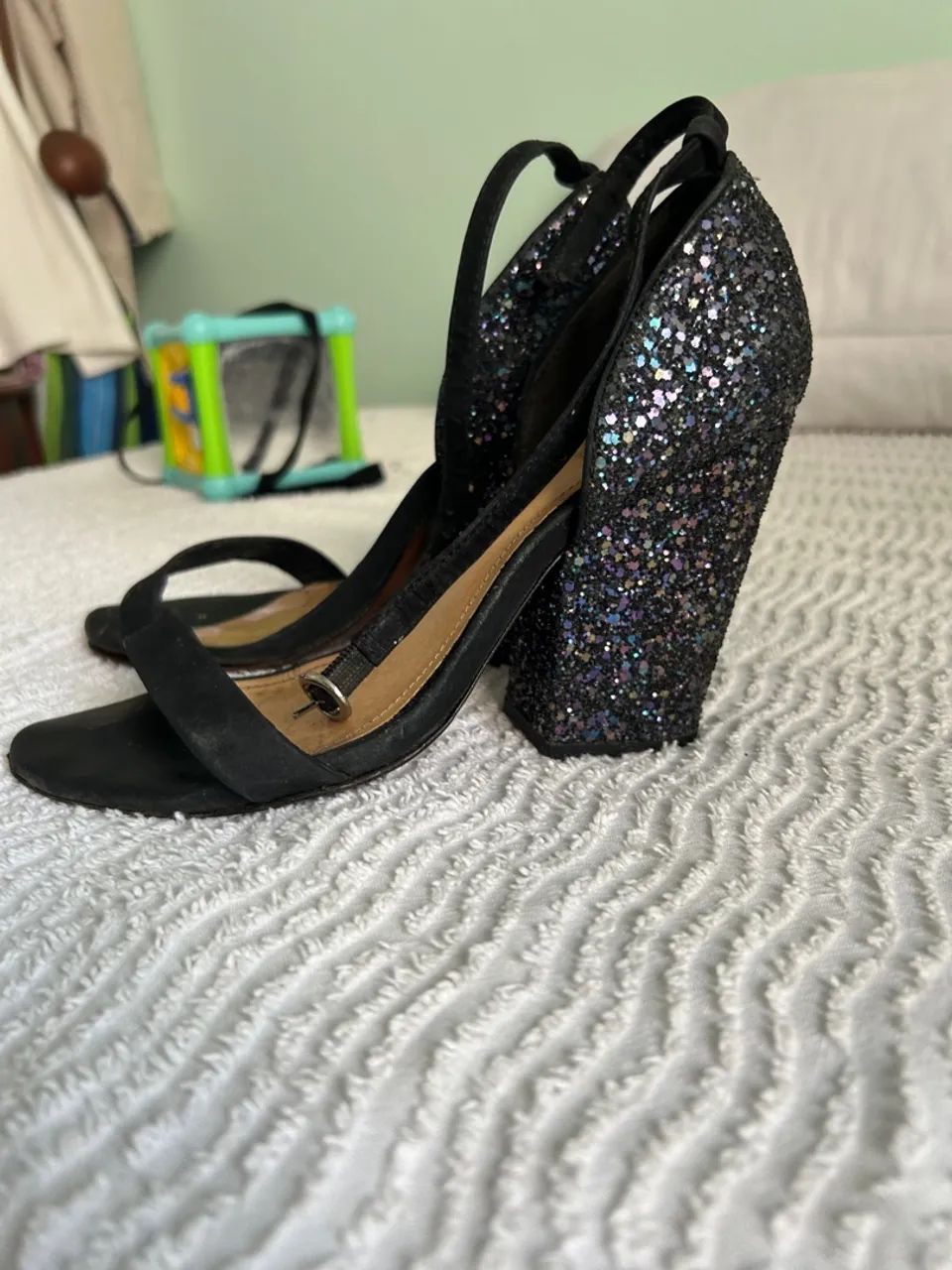 Sandália Glitter Preta da Schütz - 