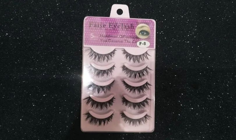 Cilios False Eyelash Postiços 5 Pares  10und F-8 - Foto 3