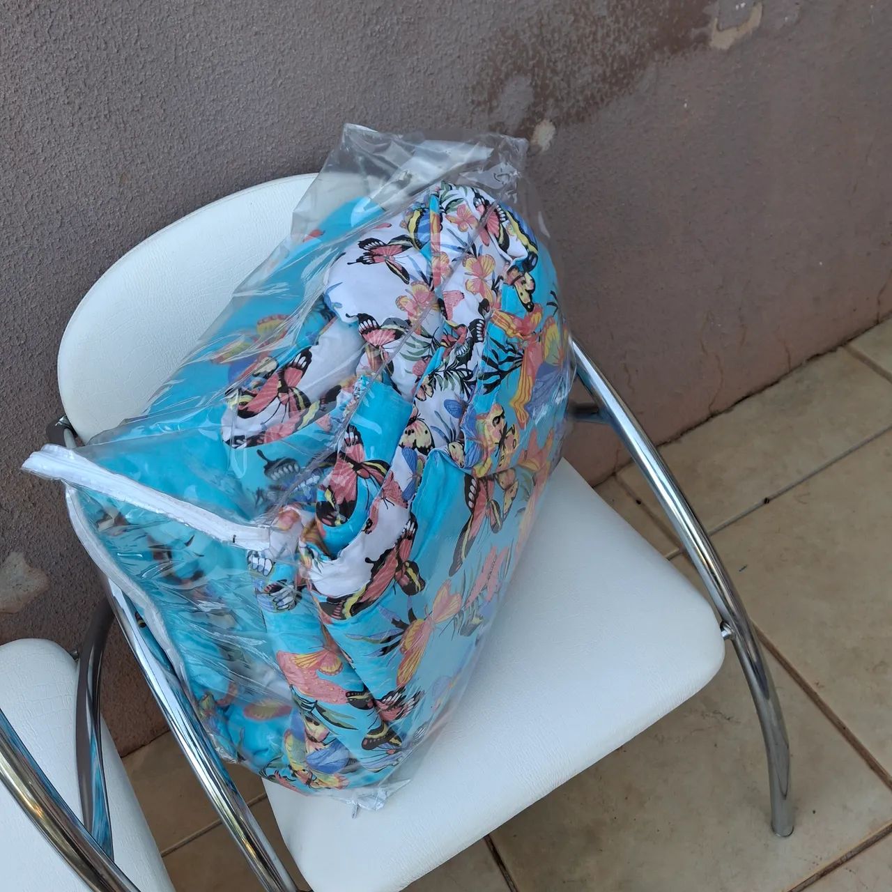 EDREDON CASAL .ESTAMPA BORBOLETAS . - Foto 2