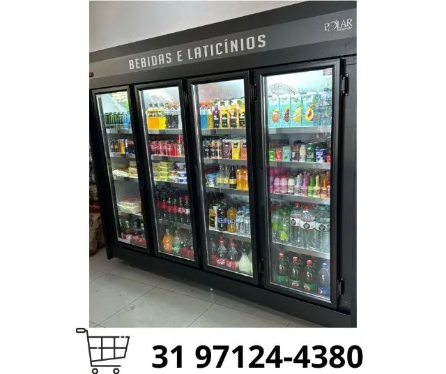 Geladeira Expositora 4 Portas 220v Nova Polar
