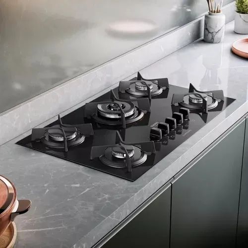 Fogão Cooktop Dako Supreme 5 Bocas Com Tripla Chama Preto- fazemos entrega, novo!