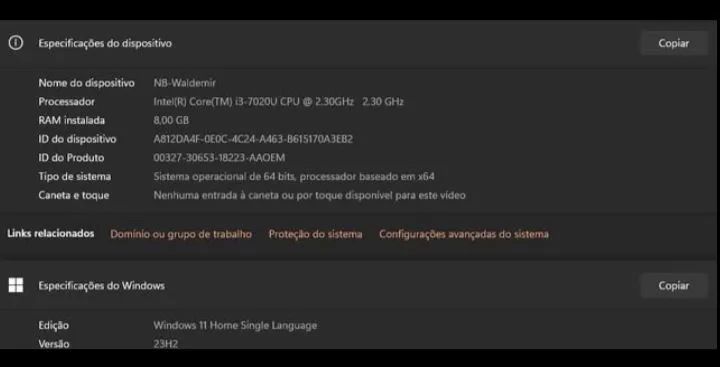 TROCO - Notebook Samsung - NP350XAA - i3-7020U