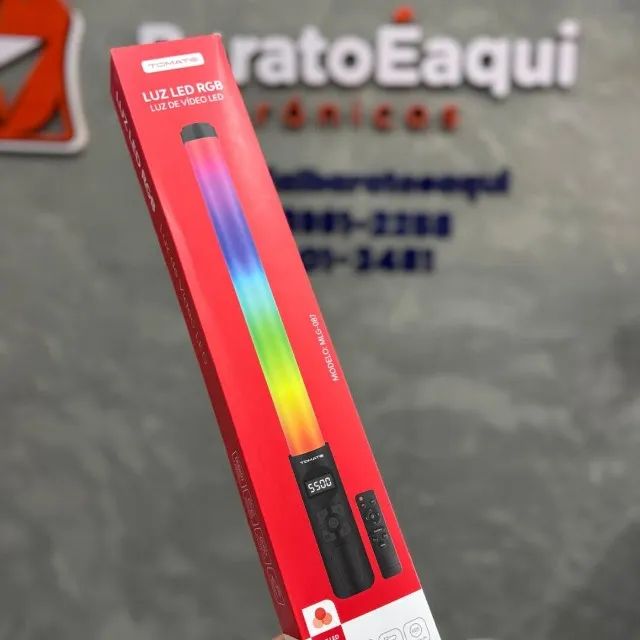 Bastão de Luz RGB LED Recarregável com Tripé e Controle - Iluminação Profissional Portátil