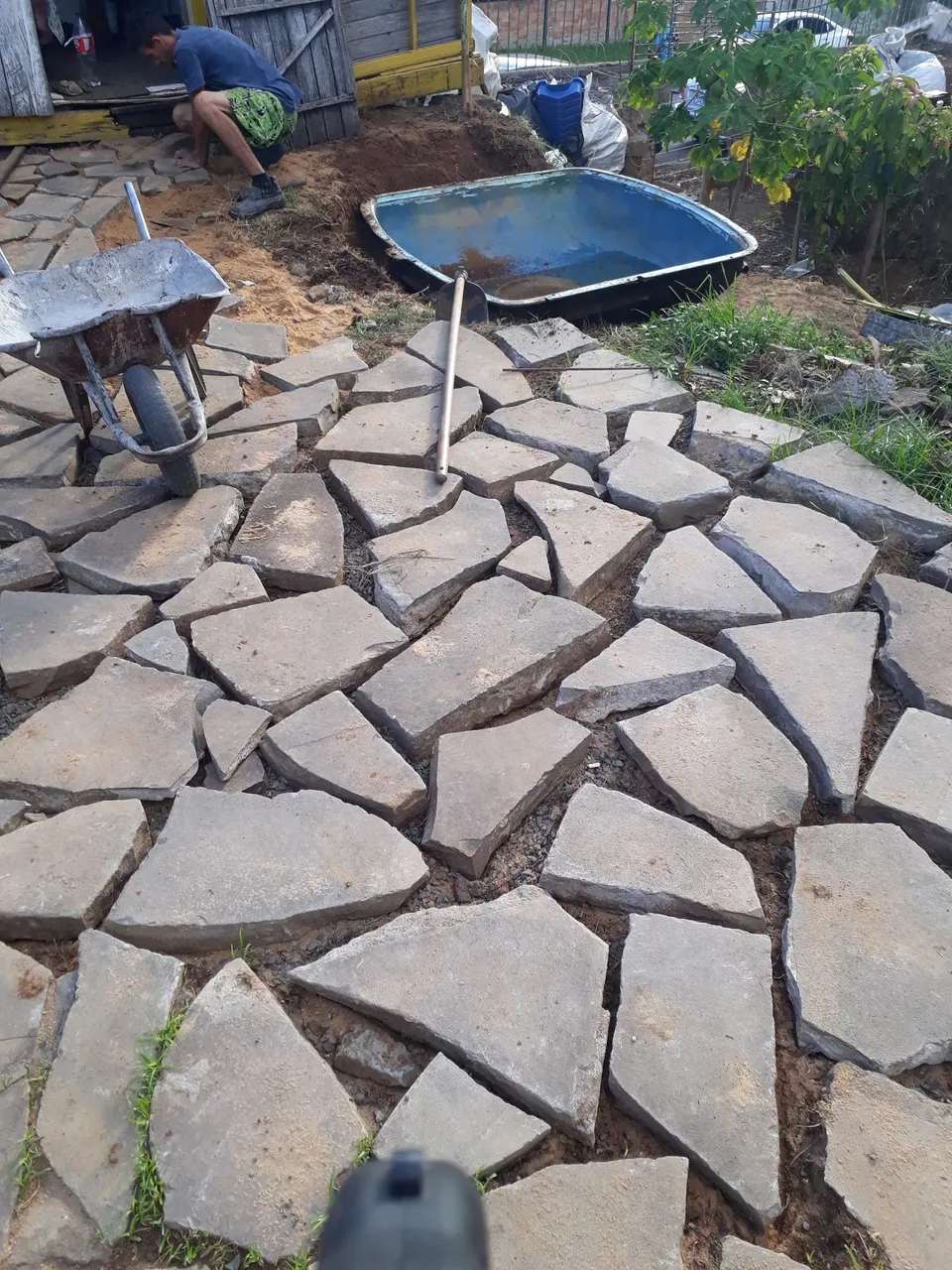 Piso de pedra natural para jardim ou área externa