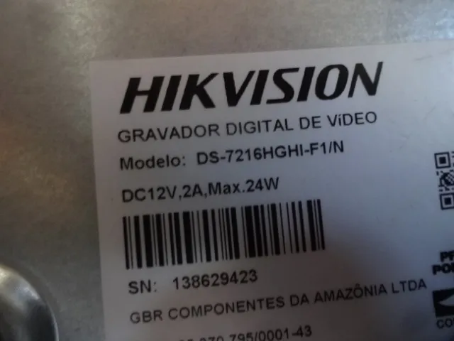 DVR 16 Canais HIKVISION